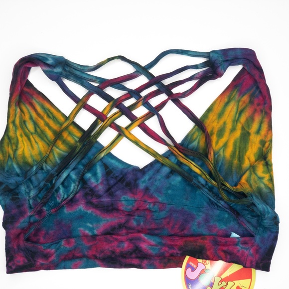 Jeweled Colored Tie Dye Bralette - Picture 2 of 2